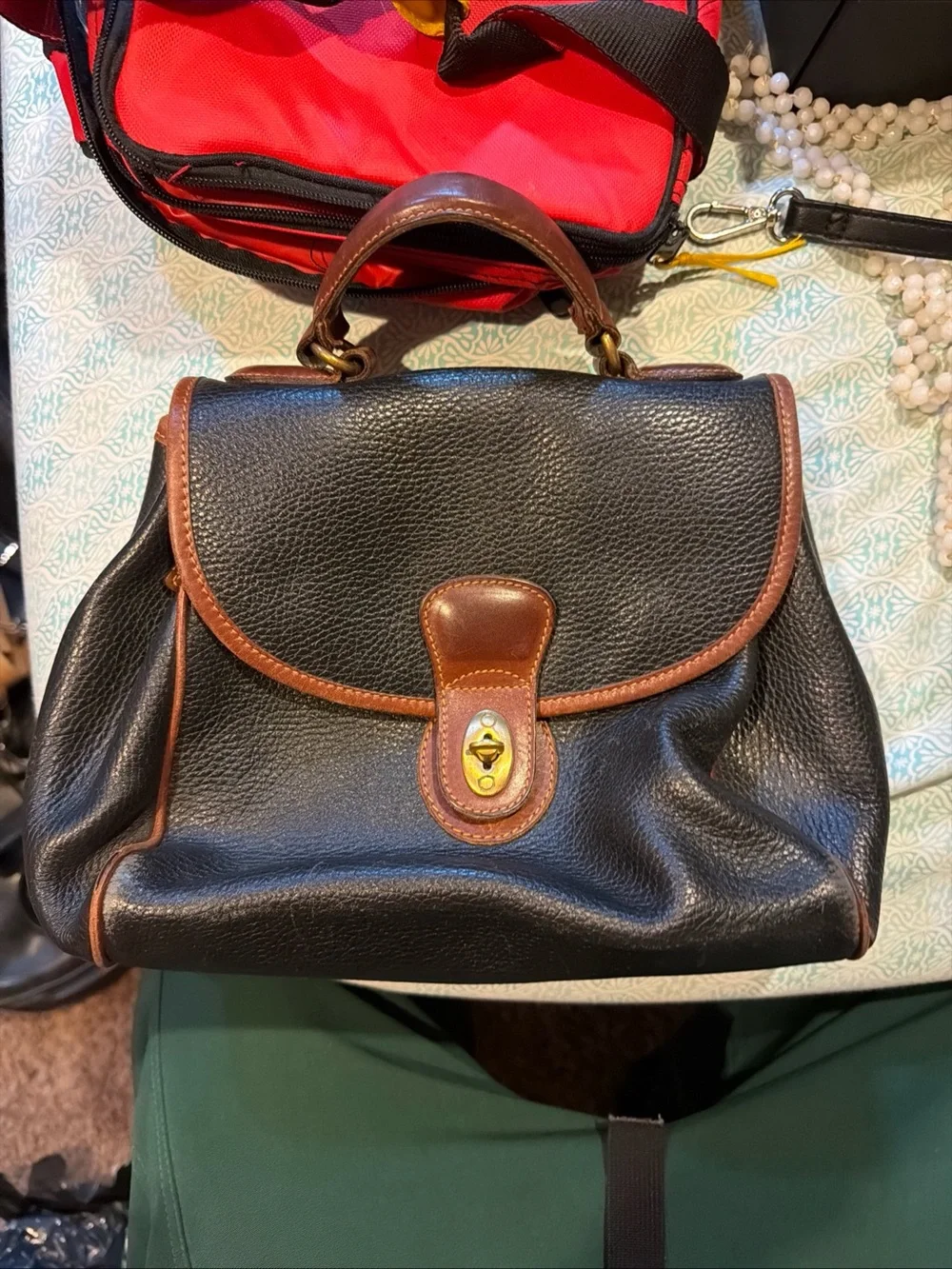 21 Vintage Coach red Leather Crossbody Bag , purse, satchel, tote w/ dust bag